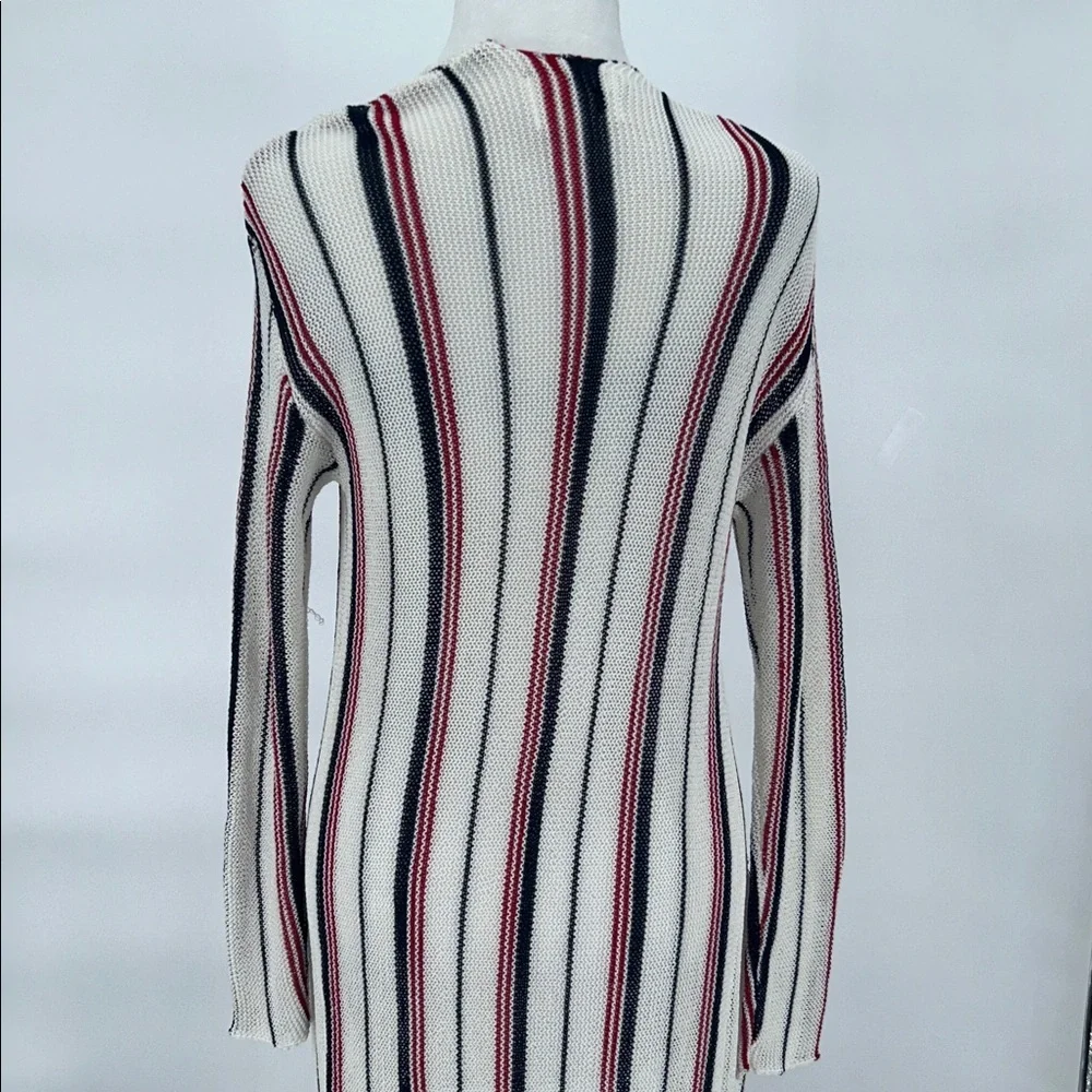 Lost + Wander Striped Knit Duster Cardigan Cream Red Blue XS S Women Boho - Picture 9 of 10